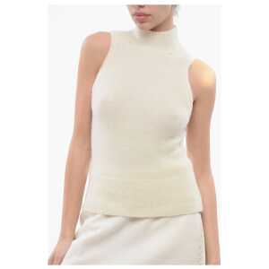 Patou Wool Turtle Neck Sleeveless Sweater