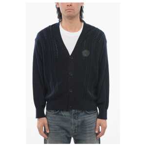 Viktor & Rolf Cotton Blend Cable Knit Cardigan