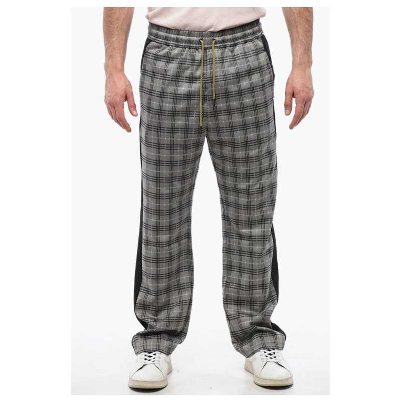 Viktor &amp; Rolf District Check Pants with Side Contrasting Bands, theFeinheit