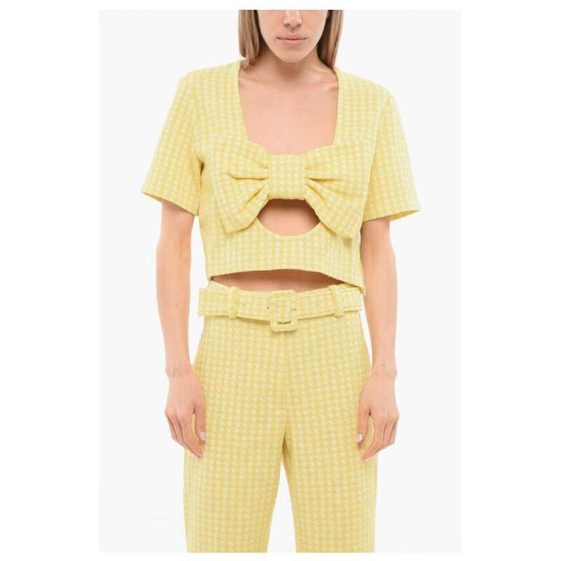 Viktor &amp; Rolf Cropped BANDEAU BOW Top with Deep Neckline, theFeinheit