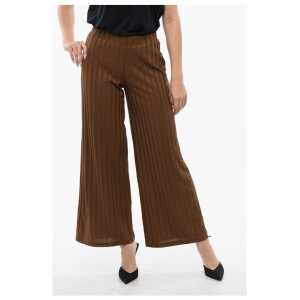 Viktor & Rolf High-Waisted Wide-Fit Ribbed Pants