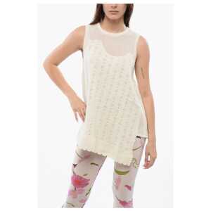 Viktor & Rolf Sleeveless HANGING BY A THREAD Top With Mesh Detail