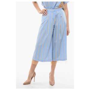 Viktor & Rolf Pleated Striped NICE & BREEZY HIgh-Waisted Pants