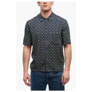 Palm Angels Breast-pocketed BANANA Bowling Shirt