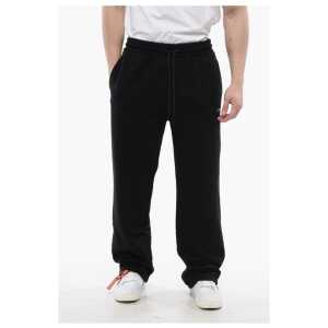 Off-White Embroidered BOOK Brushed Cotton Joggers