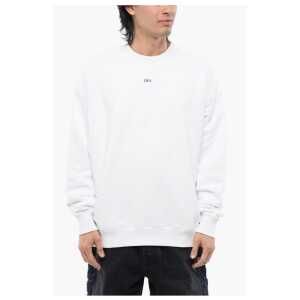 Off-White Brushed Cotton STAMP Crewneck Sweatshirt
