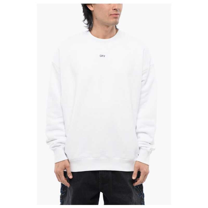 Off-White Brushed Cotton STAMP Crewneck Sweatshirt, theFeinheit