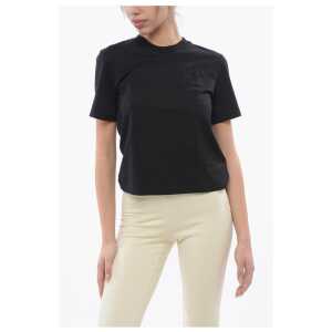 Palm Angels Cropped T-shirt With Embroidered Logo
