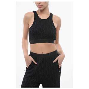 Palm Angels Monogram Lurex Crop Top