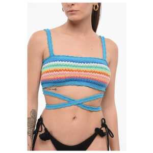 Alanui Crochet Bralette Top with Laces
