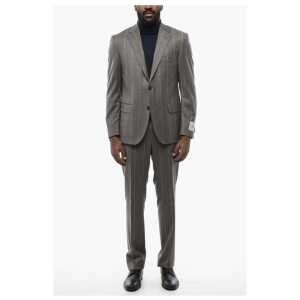 Corneliani CC COLLECTION Pinstriped RIGHT Wool Blend Suit