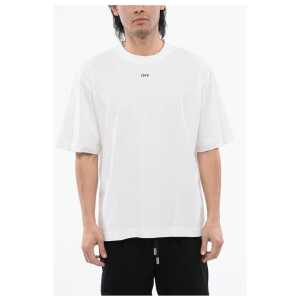 Off-White FOR EVER Solid Color Crew-neck T-Shirt with Contrasting Logo