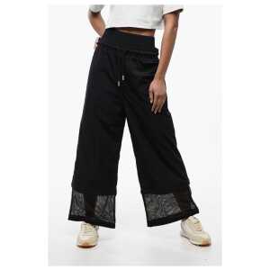 Off-White Wide Leg Nylon CRISPY Pants with Removable Cuffs