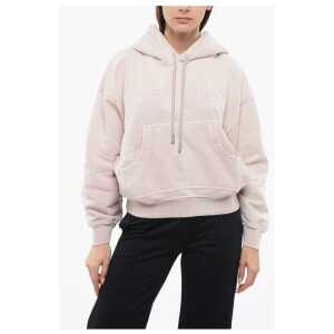 Off-White Maxi Hoodie LAUNDRY with Logo and Patch Pocket