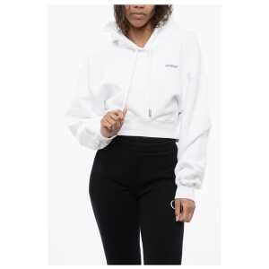 Off-White Printed Cropped Hoodie