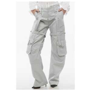 Off-White Cotton PKT Cargo Pants with Harness Details