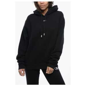 Off-White Brushed Cotton Hoodie Embroidered On The Back