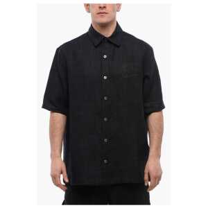 Off-White Short-sleeved 90SLOGO Linen Shirt