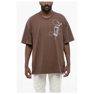 Off-White Oversized Crew-neck T-shirt With Back Print Maxi