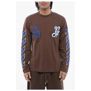 Off-White Printed RAIN DRUM Long Sleeved T-shirt