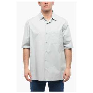 Off-White Cotton ARROW Bowling Shirt with Breast-pocket