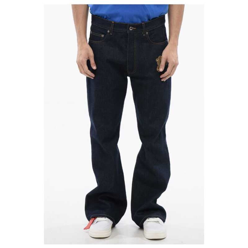 Off-White Embroidered Flare-Fit 90SLOGO Jeans, theFeinheit