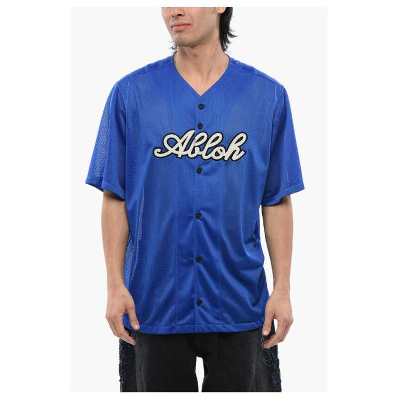 Off-White Front Embroidered BASEBALL Mesh Shirt, theFeinheit