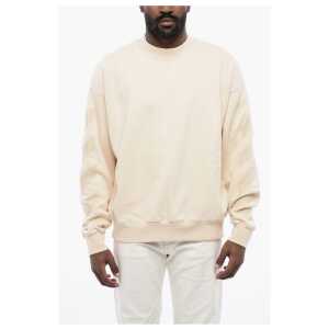 Off-White Solid Color CORNELY DIAGS SKATE Crew-neck Sweatshirt with Em