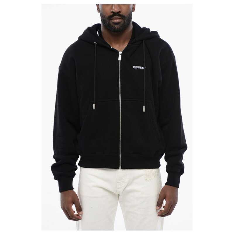 Off-White Hoodie TATTOO ARROW ZIP SKATE with 2 Pockets and Zip Closure, theFeinheit