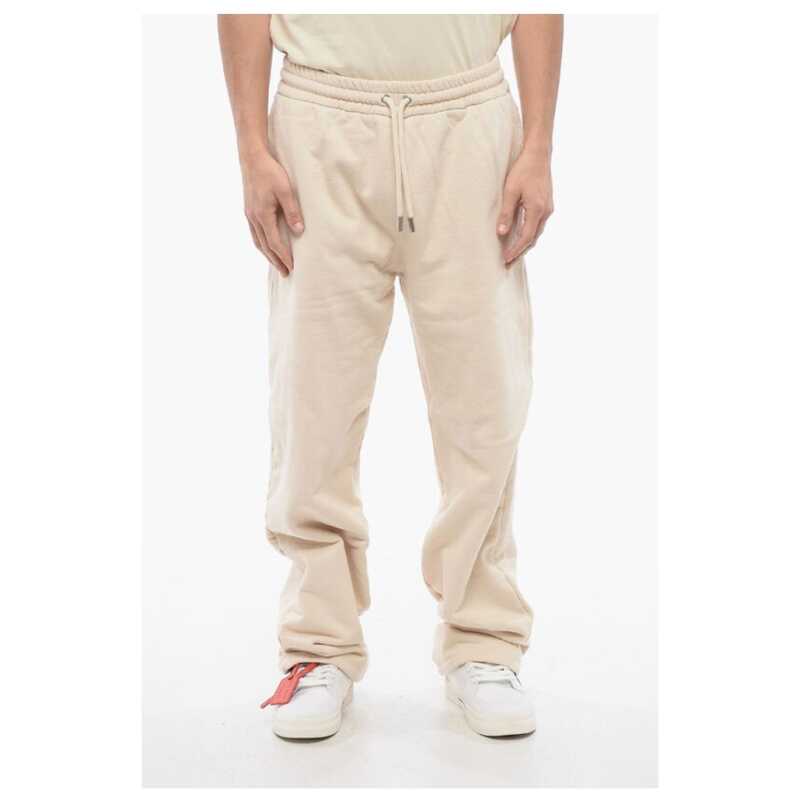 Off-White Embroidered Brushed Cotton Joggers, theFeinheit