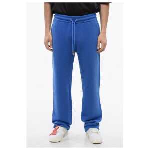 Off-White Brushed Cotton Joggers With Bandana Embroidery