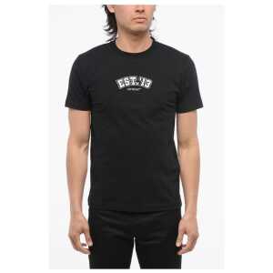 Off-White LOGIC Printed Slim Fit Crew-neck T-Shirt
