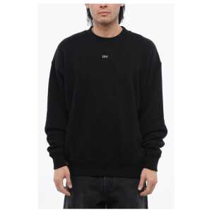 Off-White Cotton 23 SKATE Crew-neck Sweatshirt with Contrast Embroider