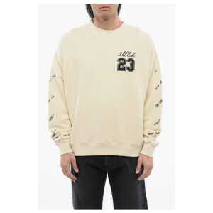 Off-White Skate-Fit Brushed Cotton 23 Crewneck Sweatshirt