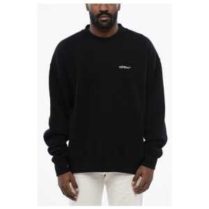 Off-White Brushed Cotton TATTOO ARROW Crewneck Sweatshirt