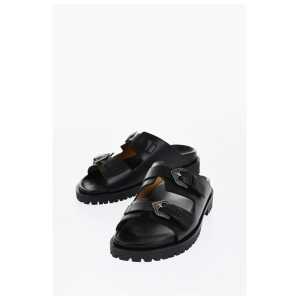 Off-White Leather BULK ARROW Sandals With Buckles