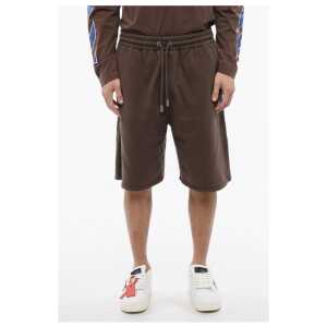 Off-White Brushed Cotton CORNLEY Jogger Shorts