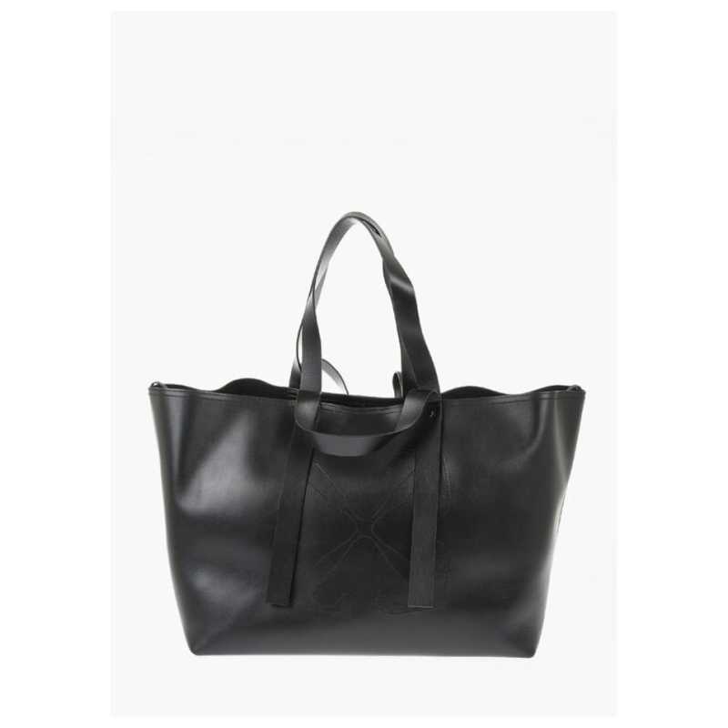 Off-White Solid Color Leather Weekend Bag, theFeinheit