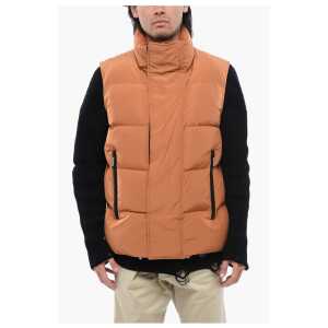Dsquared² Sleeveless Down Jacket with Logoed Velcro