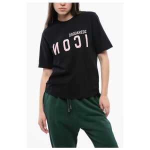 Dsquared² Cotton Crew-neck T-shirt with Print Logo