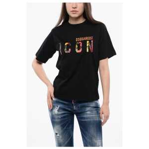Dsquared² Cotton ICON Crew-neck T-shirt with Gradient Print