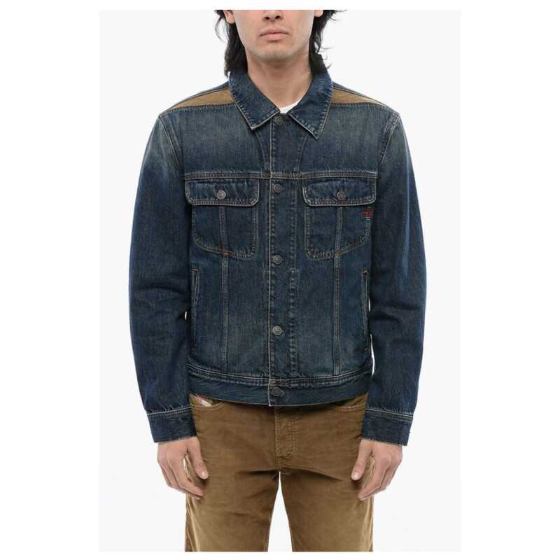Diesel Denim D-BARCY-RS-D Jacket with Contrasting Inserts, theFeinheit