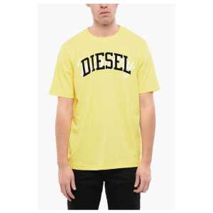Diesel RED TAG Cotton T-JUST-N10 Crew-neck T-shirt with Velvet Logo