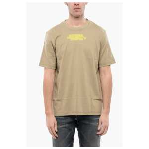 Diesel RED TAG Cotton T-JUST-SLITS-N6 Crew-neck T-shirt with Print