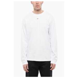 Diesel RED TAG Long Sleeved Solid Color T-JUST-LS-D Crew-neck T-Shi