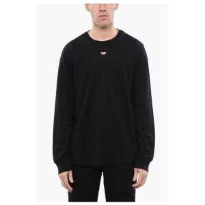 Diesel RED TAG Long Sleeves Cotton T-JUST-LS-D Crew-neck T-shirt