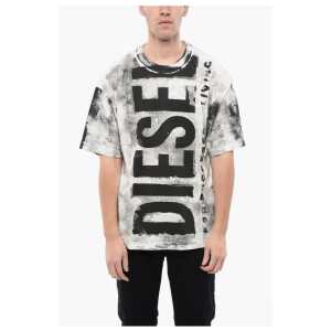 Diesel RED TAG Cotton T-BOXT-BISC Crew-neck T-shirt with Frontal Lo