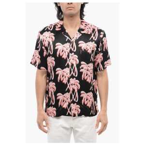 Diesel Short Sleeved BMOWT-ADRIAN Shirt with Palms Pattern