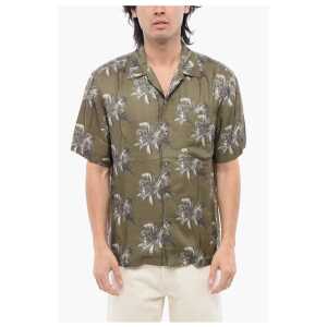 Diesel RED TAG Short Sleeved BMOWT-ADRIAN Shirt with Palms Pattern