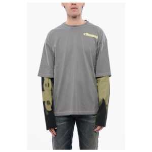 Diesel RED TAG Acid Wash Effect T-WESHER-N3 Crew-neck T-shirt